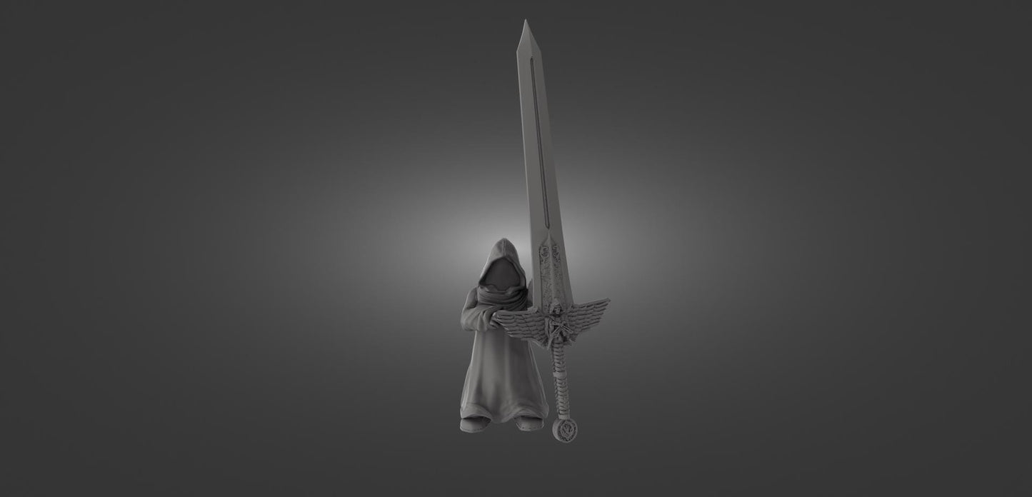 NEW! Grim Champion 4 Poses Available- 32mm 50mm 100mm 150mm {By 3DArtguy} Free Little Helper with 2 Minis