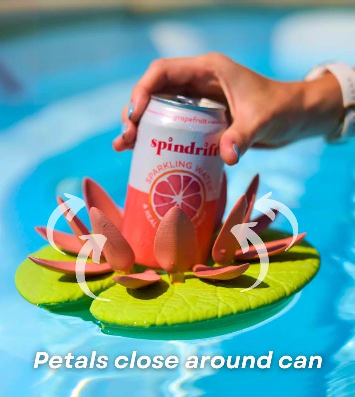 Floating Can Lily- Holds Skinny Cans TOO! Clasped or Simple {By ForgeCore}