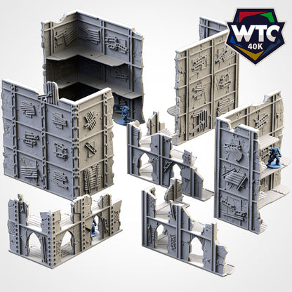 Post Apocalyptic Ruined WTC Terrain Tall Set or Pieces {By TxarliFactory}