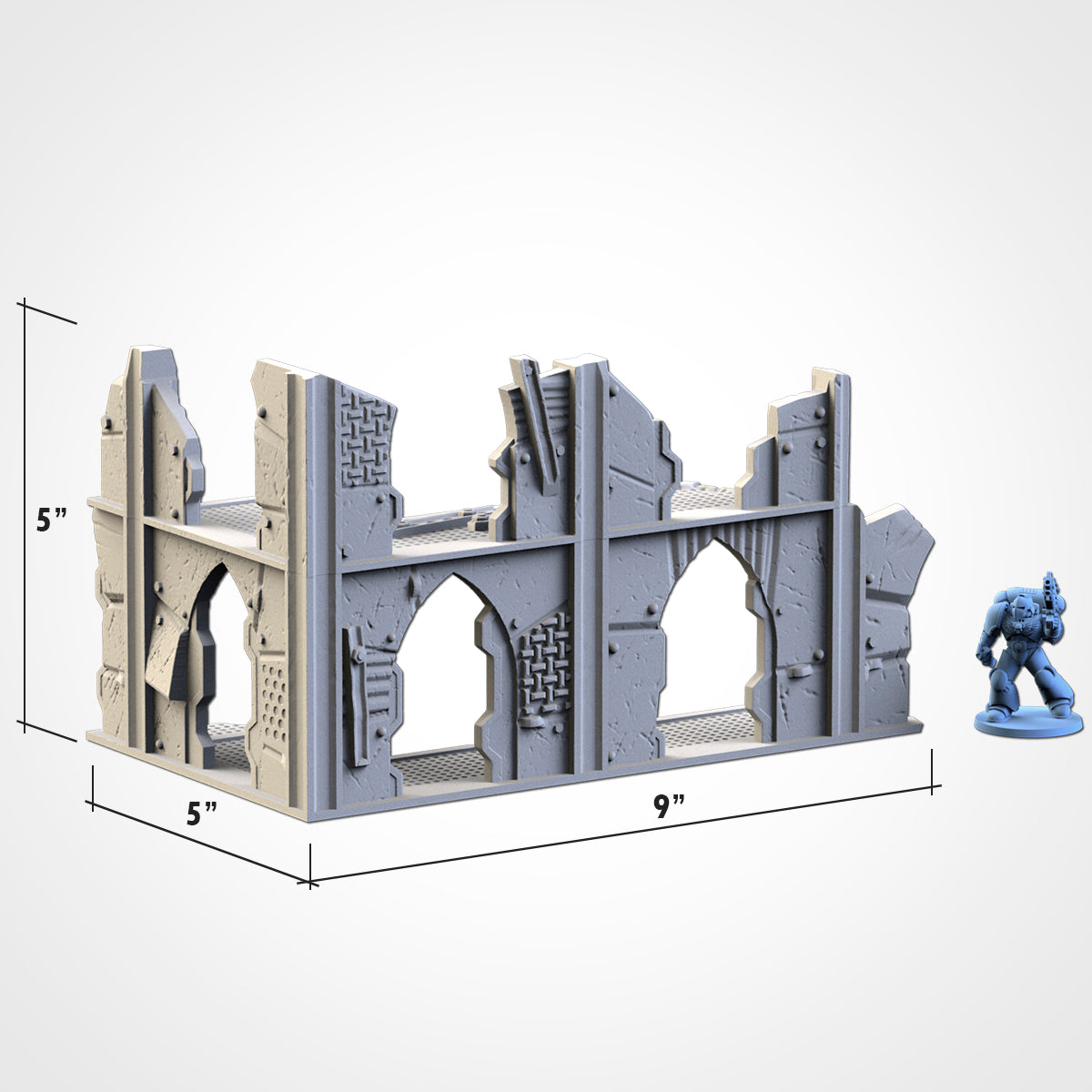 Post Apocalyptic Ruined WTC Terrain Tall Set or Pieces {By TxarliFactory}