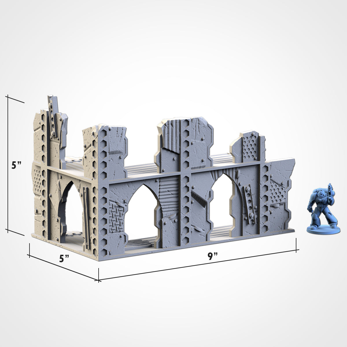 Post Apocalyptic Ruined WTC Terrain Tall Set or Pieces {By TxarliFactory}