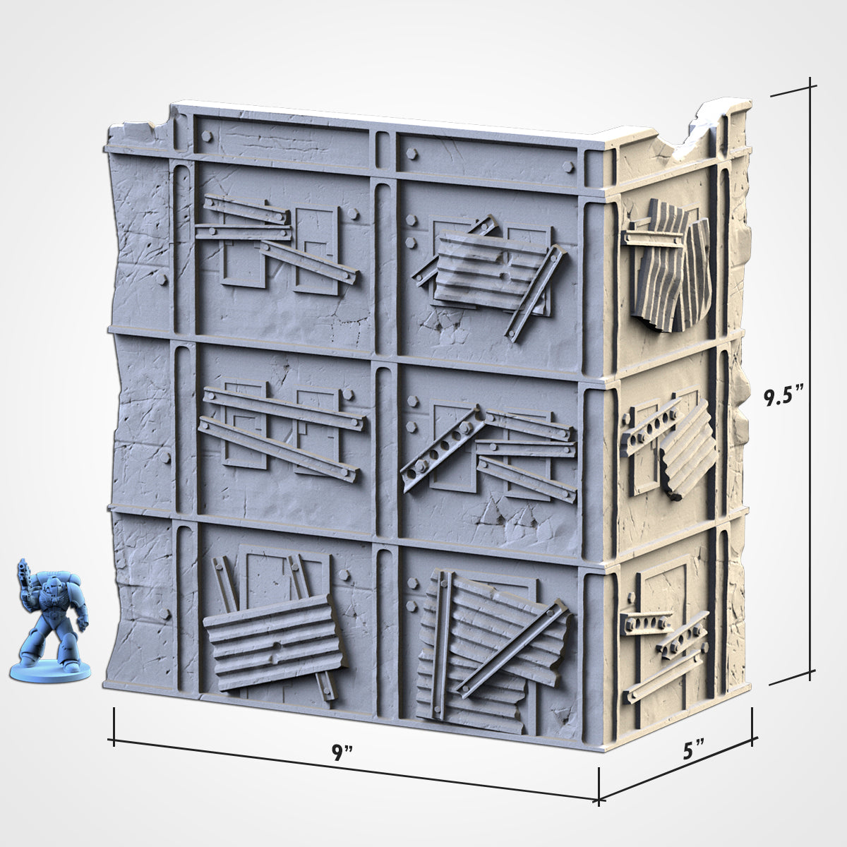 Post Apocalyptic Ruined WTC Terrain Tall Set or Pieces {By TxarliFactory}