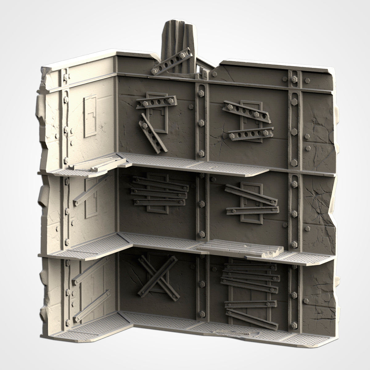 Post Apocalyptic Ruined WTC Terrain Tall Set or Pieces {By TxarliFactory}
