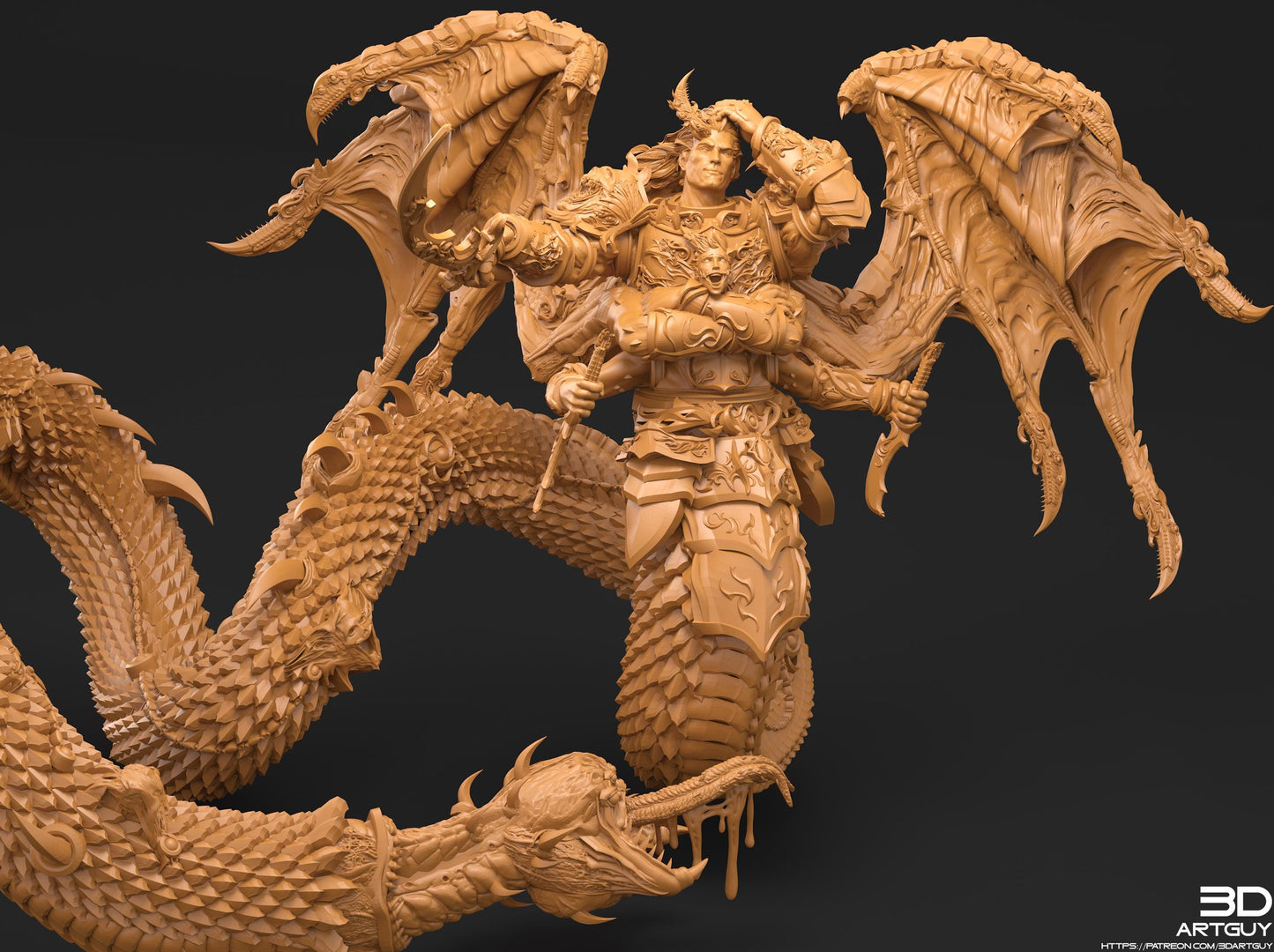 LARGE STATUE! Chaos "Fully-Grim" Giant Snake Proxy-   300mm
