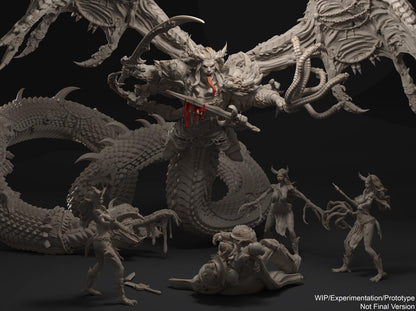 Chaos "Fully-Grim" Giant Snake Proxy- Model 100mm - 150mm -