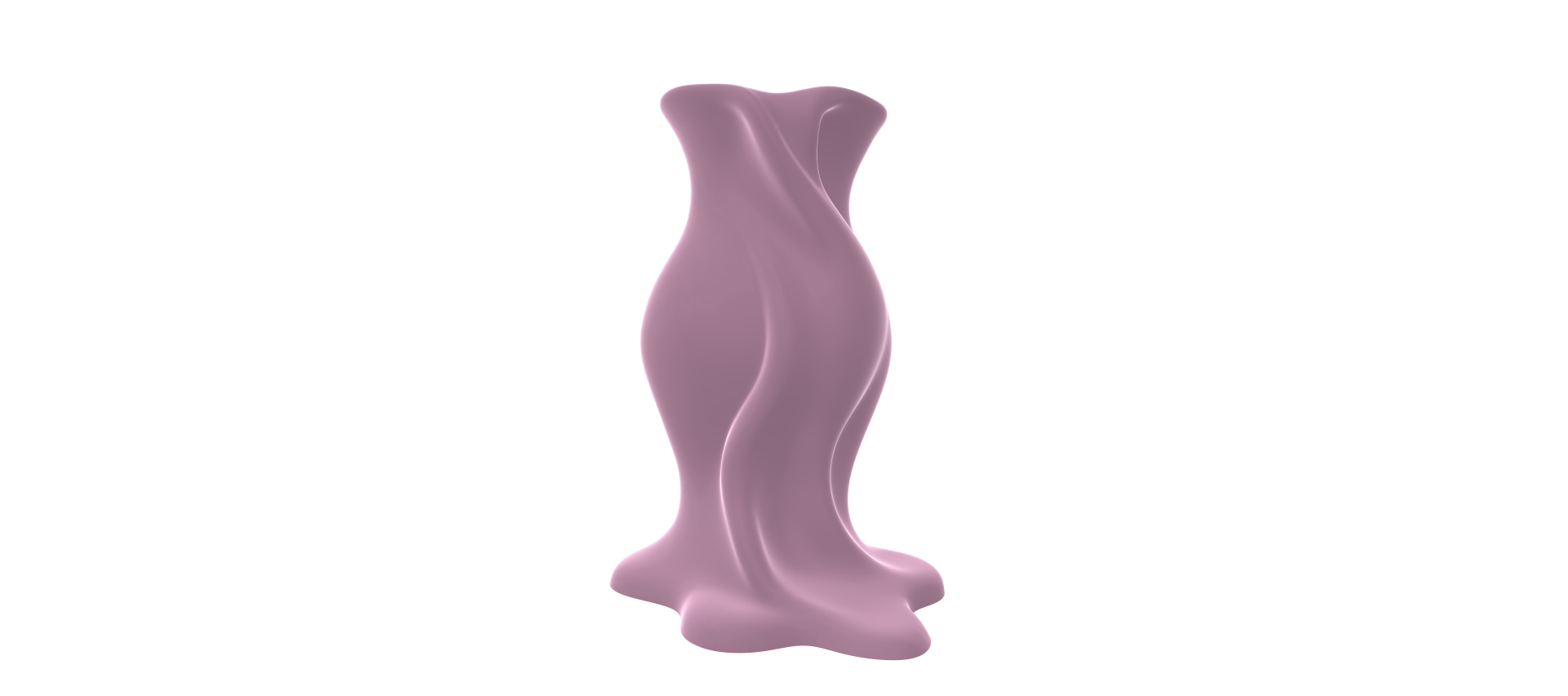 A 3D rendering of a pink, flowing dress against a black background.