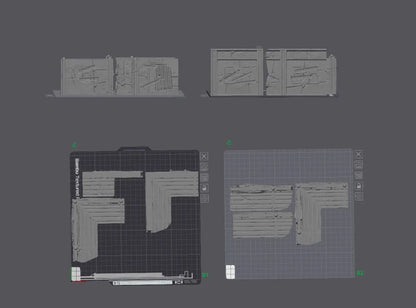 Post Apocalyptic Ruined WTC Terrain Tall Set or Pieces {By TxarliFactory}